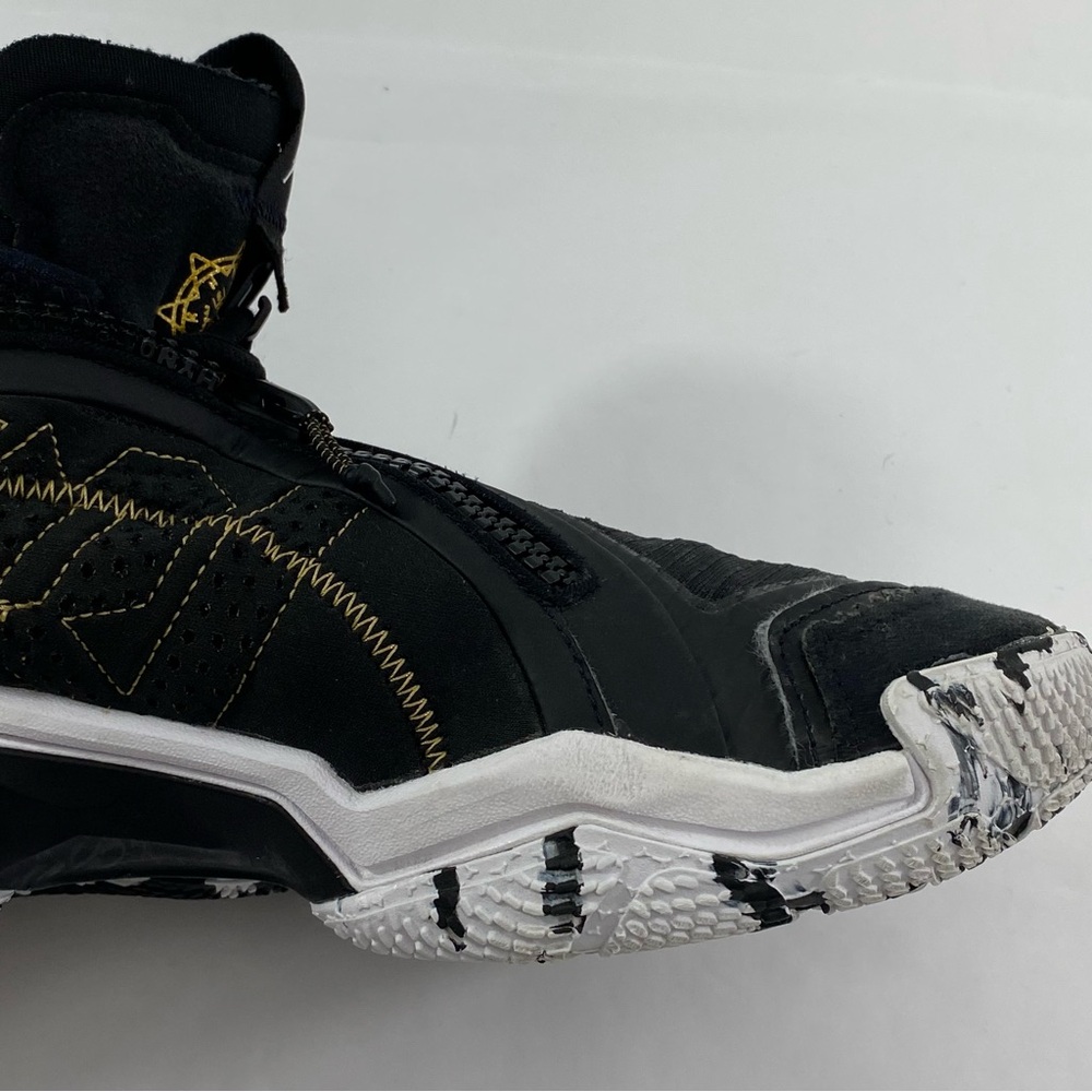 JORDAN Why Not Zero 0.6 Black Gold White Men’s 9 Basketball Sneakers DO7189-071 - Picture 9 of 16